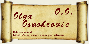 Olga Osmokrović vizit kartica